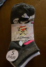 Ed Hardy Low Cut 5 Pair Of Socks NWT