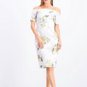 Calvin Klein Floral Off Shoulder Sheath Bodycon Dress