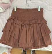 pleated skirt dark rose 