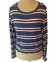 NWT Ultra Flirt Striped Long Sleeved Short…