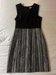 Women’s Size 2 Black and Metallic Tweed A-Line Dress