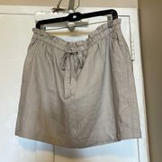 St. Tropez West Linen light khaki skirt Mini