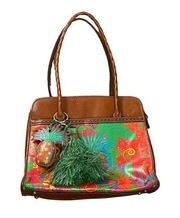 PATRICIA NASH TROPICANA SUMMER FESTIVAL collection leather pineapple bag purse.