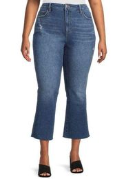 Terra & Sky Women's Plus Size High Rise Cropped Bootcut Jeans Size 18W