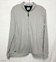 Adidas  Women's Bomber Sweater / Jacket Gray Full Zip Sz. XL Tight-Knit