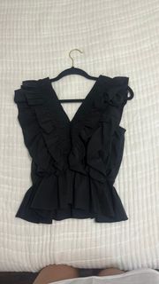 Black Ruffle shirt