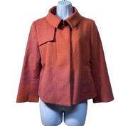 Akris Punto orange wool collared‎ blazer jacket size 6