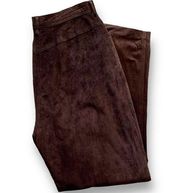 Vintage Valerie Stevens Pants Chocolate Brown Suede Leather High Waisted