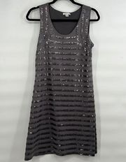 Garnet Hill gray sequin dress size XS