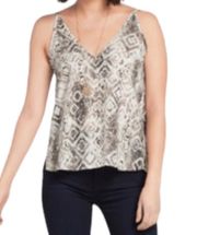 Evereve Black and White Snakeskin Print Camisole Top