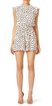 Kate spade new york Rent The Runway Leopard Dot Crepe Romper size small