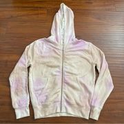 SPIRITUAL GANGSTER TIE DYE TERRY FULL ZIP HOODIE SZ SMALL S