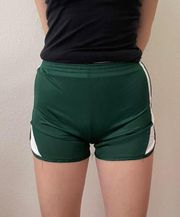 dark green track shorts