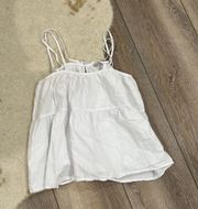 White Babydoll Tank Top