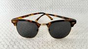 Frye & Co. Brown Tortoise Shell Top Rim Brown Black Rounded Unisex Sunglasses