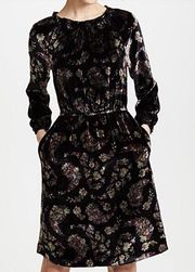 New Rebecca Taylor Jewel Paisley Velvet Dress