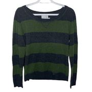 M by Michael Stars striped cashmere wool tuckable sweater one size