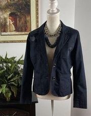 7th Avenue Design Studio New York & Co Blazer Jacket Women's Size M Blue Lined