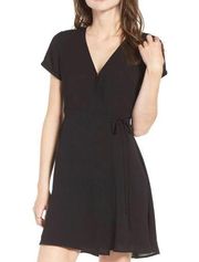 Lush Black Wrap Olivia Mini Dress NWT