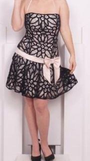 Vintage  Battenburg Lace Mini Dress