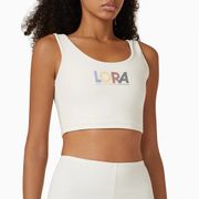 NEW MADHAPPY LORA WHITE SPORTS BRA TOP SZ LARGE