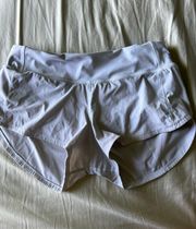 Lululemon White 2.5 Speed Up Short