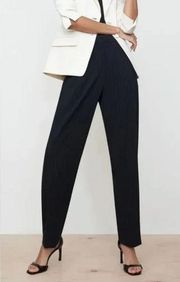 MM Lafleur The Elliott 2.0 Trousers Dress Pants Striped Black Women's Size 0