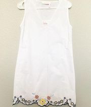 See by Chloe White Cotton Embroidered Dress