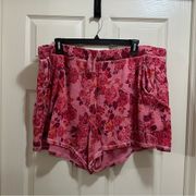 Old Navy  lounge shorts pink floral design size 3X