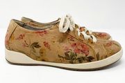 Dansko Orli Floral Lace Up Leather Sneaker Tan 39 (8.5-9)