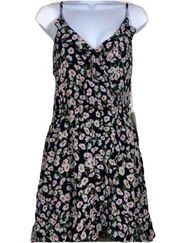 Purple snow flower pattern dress