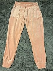 1960 Velour Joggers Drawstring Pants In Pink Size Small …