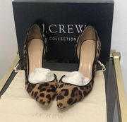 J crew collection Valentina calf hair d’orsay pumps size 7.5