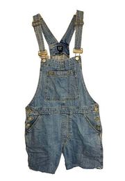 Shortall Denim Raw Hem Overalls Blue Women's Small