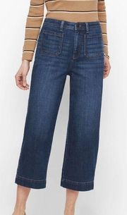 Talbots Flawless High Rise Wide Leg Crop Jeans w/Stretch Womens Size 2