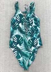 Young & Reckless Lace-Up One Piece Swimsuit