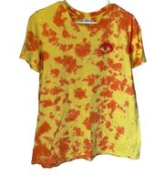 Empyre shirt Tie Dye Graphic Tee Sunflowers Eye Boho Trippy Tangerine Orange