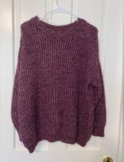 SO Knit Light Purple Mottle Oversized Sweater Woman's Size m