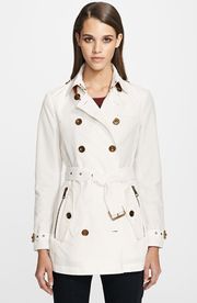 Brit Brooksby white double breasted trench coat size US 4 small