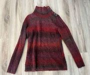 Woolrich M Wool Purple Fair Isle Button Neck