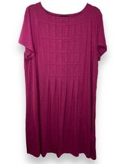 J. Jill Wearever Collection Claret Shift Burgundy Wine Dress Size XL