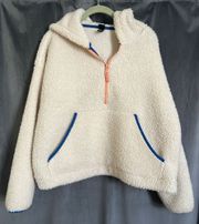 Fluffy Fleece Retro Half-zip Pullover