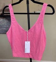 Reformation pink crop top tank ribbed size L NWT