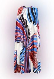 Emilio Pucci Multicolor Pleated Jersey Print Dress Size 4 US $1,555