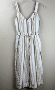 Greylin Jumpsuit Women XS Striped Sleeveless Wide leg