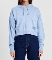 NWT BDG Slouchy Cropped Hoodie Dusty Blue Size Small