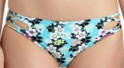 California Waves Womens Floral Strappy Swim Bottom Separates Small NWT