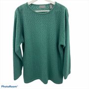 Allison Paige Wool Angora Blend Long Sleeve Sweater Sage Green Women’s Size Lg