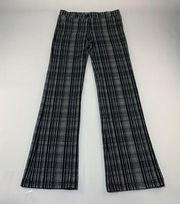 LONG Betabrand Black White Textured Plaid Bootcut Trouser Pant ML