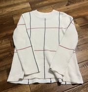 Checker Design Striped Sweater